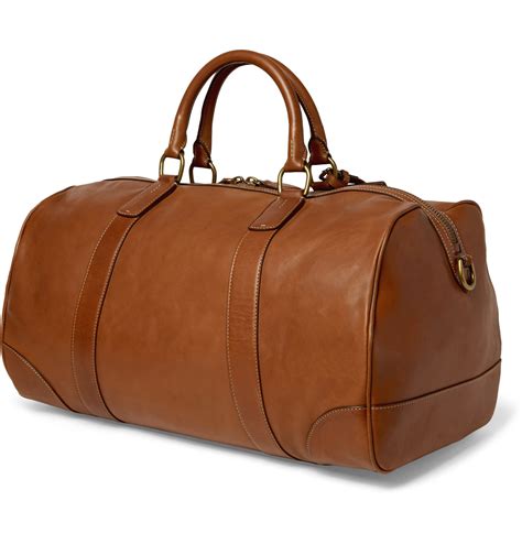 brown fake leather duffle bag|brown leather luggage men's bag.